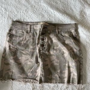 Hollister camo jean skirt